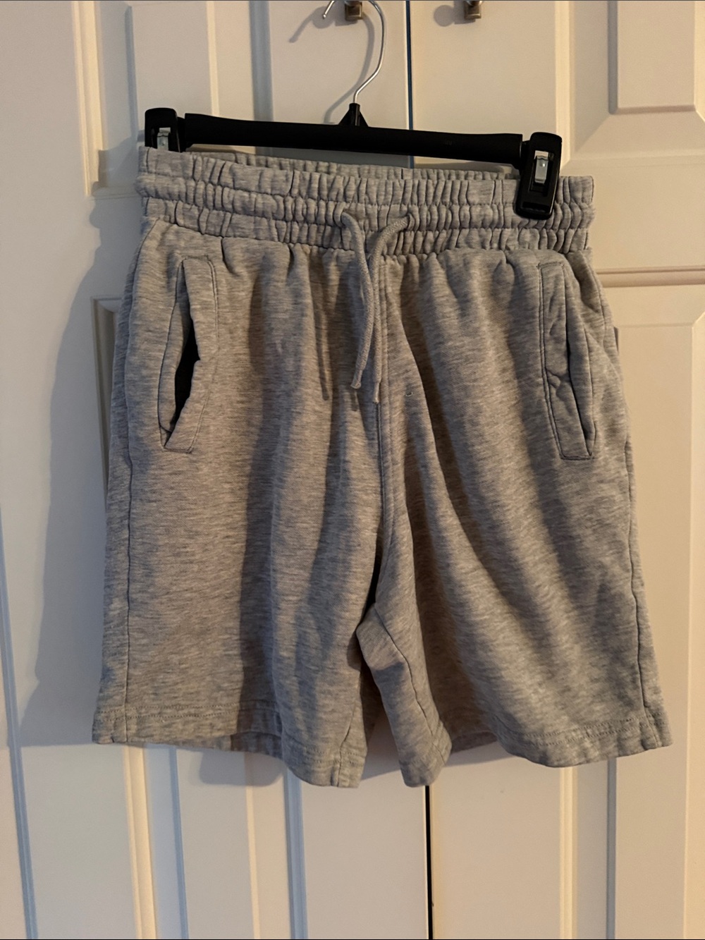 Gray Athletic Drawstring Shorts with pockets - unisex